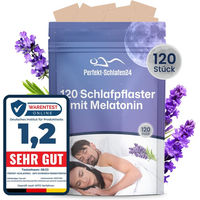 Produktbild von Perfekt-Schlafen24 Tiefschlafpflaster mit Melatonin vegan 120 Stück