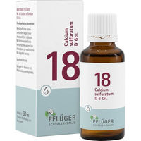 Produktbild von Pflüger Schüßler-Salz Nr. 18 Calcium sulfuratum D6 Tropfen 30 ml glutenfrei für Kinder
