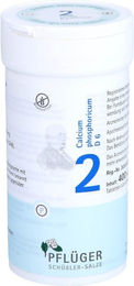 Pflüger Schüßler-Salz Nr. 2 Calcium phosphoricum D6 Tabletten glutenfrei 400 Stück – Bild 1 von 2