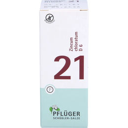 Pflüger Schüßler-Salz Nr. 21 Zincum chloratum D6 Tabletten glutenfrei 100 Stück – Bild 1 von 1