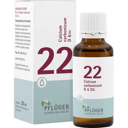Pflüger Schüßler-Salz Nr. 22 Calcium carbonicum D6 Tropfen glutenfrei 30 ml – Bild 1 von 1