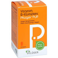 Produktbild von Pflüger PUR Vitamin B Komplex Kapseln vegan glutenfrei laktosefrei 90 Stück
