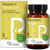 Produktbild von Pflüger PUR Vitamin C 250 mg Kapseln vegan glutenfrei laktosefrei 120 Stück