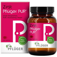 Produktbild von Pflüger PUR Zink Gluconat 10 mg Tabletten vegan glutenfrei laktosefrei ohne Zusatzstoffe