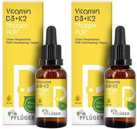 Pflüger Vitamin D3+K2 PUR Flüssig vegan glutenfrei laktosefrei ohne Zusatzstoffe – Bild 1 von 3
