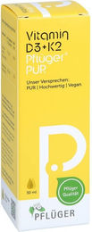 Pflüger Vitamin D3+K2 PUR Tropfen 500 I.E. / 25 µg 30 ml vegan ohne Zusatzstoffe – Bild 1 von 3