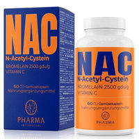 Produktbild von Pharma Integratori NAC N-Acetyl-L-Cystein mit Bromelain und Vitamin C Kapseln vegetarisch
