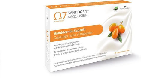 Pharma Medica AG Sanddorn Argousier Omega 7 Kapseln vegan glutenfrei laktosefrei zuckerfrei 60 Stück – Bild 1 von 1