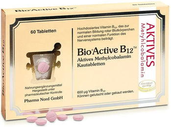 Pharma Nord Bio Active B12 Lutschtabletten vegan und vegetarisch 60 Stück – Bild 1 von 1