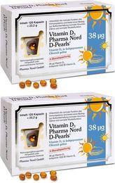 Pharma Nord D-Pearls Vitamin D3 38 µg Kapseln glutenfrei und laktosefrei 120 Stück – Bild 1 von 1
