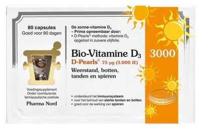 Pharma Nord Vitamin D3 3000 IE Pearls Kapseln 80 Stück – Bild 1 von 1
