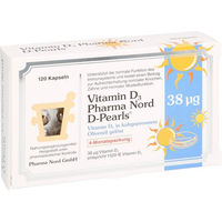 Produktbild von Pharma Nord Vitamin D3 D-Pearls 38 µg Kapseln 120 Stück glutenfrei und laktosefrei für Erwachsene