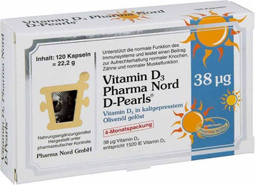 Pharma Nord Vitamin D3 D-pearls Kapseln 800 IE für Senioren 120 Kapseln – Bild 1 von 1