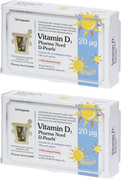 Pharma Nord Vitamin D3 D-Pearls Kapseln 800 IE glutenfrei und laktosefrei für Erwachsene 120 Stück – Bild 1 von 1