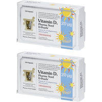Produktbild von Pharma Nord Vitamin D3 D-Pearls Kapseln 800 IE glutenfrei und laktosefrei für Erwachsene 120 Stück