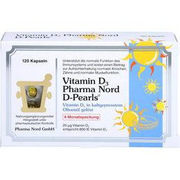 Pharma Nord Vitamin D3 Kapseln 800 IE 120 Stück glutenfrei und laktosefrei für Erwachsene – Bild 1 von 1