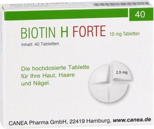 Pharma Peter Biotin H forte 10 mg Tabletten 40 Stück laktosehaltig – Bild 1 von 1