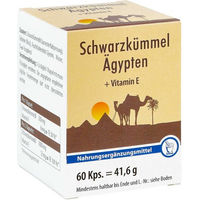 Produktbild von Pharma Peter GmbH Schwarzkümmelöl aus Ägypten mit Vitamin E Kapseln 60 Stück
