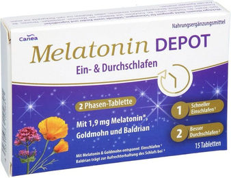 Pharma Peter Melatonin Depot Ein- und Durchschlaf-Tabletten 15 Stück – Bild 1 von 2