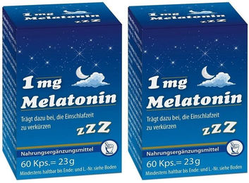 Pharma Peter Melatonin Einschlafkapseln mit 1 mg pro Kapsel 60 Stück – Bild 1 von 1