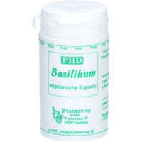 Produktbild von Pharmadrog Basilikum Vegi Kapseln 150 mg vegan vegetarisch glutenfrei laktosefrei zuckerfrei