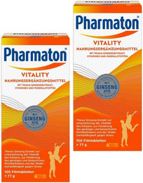 Pharmaton Vitality Tabletten mit Ginseng G115 sowie Vitaminen und Mineralstoffen 200 Stück – Bild 1 von 2
