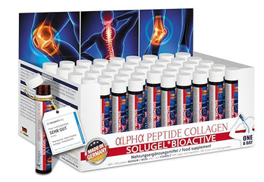 PharmaVital Alpha Peptide Collagen Trinkampullen mit 10.000 mg Kollagenhydrolysat Typ I und III, 50 Stück, laktosefrei und glutenfrei – Bild 1 von 8
