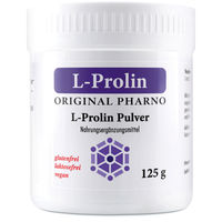 Produktbild von Pharno L-Prolin Pulver 125 g – Pures L-Prolin, vegan, ohne Zusatzstoffe, geschmacksneutral