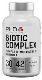 PhD Biotic Complex Probiotika mit Vitaminen und Mineralien Kapseln für Sportler 30 Stück – Bild 1 von 2