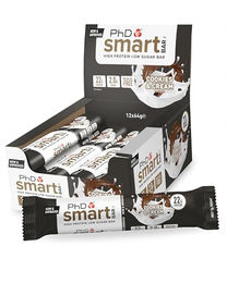 PHD Smart Protein Riegel Cookies & Cream zuckerarm 12 x 64g – Bild 1 von 8