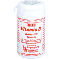 Produktbild von PHD Vitamin B Komplex mit Vitamin C, Vitamin E und Biotin Kapseln 60 Stück