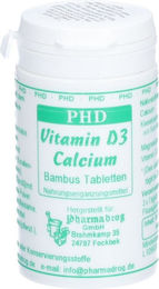 PHD Vitamin D3 Calcium Bambus Tabletten – Bild 1 von 1