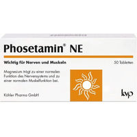 Produktbild von Phosetamin NE Tabletten mit Elektrolyten und Ei-Lecithin, Magnesium, Kalium und Calcium, vegetarisch, glutenfrei, laktosefrei, hefefrei, 50 Stück