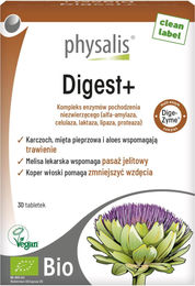 Physalis Digest+ Tabletten mit Artischocke und Multi-Enzym-Komplex Bio 30 Stück – Bild 1 von 1
