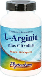 Phytochem Arginin und Citrullin Kapseln vegan ohne Zusatzstoffe 90 Stück – Bild 1 von 1