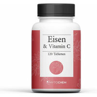 Produktbild von Phytochem Eisen & Vitamin C Tabletten vegan ohne Zusatzstoffe 120 Stück