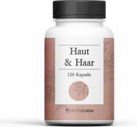 Phytochem Haut & Haar Kapseln mit Zink, Biotin und Selen vegan ohne Zusatzstoffe 120 Stück – Bild 1 von 1