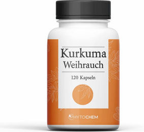 Phytochem Kurkuma und Weihrauch Kapseln mit standardisiertem Extrakt vegan ohne Zusatzstoffe 120 Kapseln – Bild 1 von 1