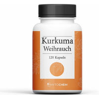 Produktbild von Phytochem Kurkuma und Weihrauch Kapseln mit standardisiertem Extrakt vegan ohne Zusatzstoffe 120 Kapseln