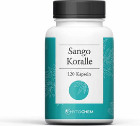 Phytochem Sango Koralle Kapseln mit Algenkalk vegan und ohne Zusatzstoffe 120 Stück – Bild 1 von 1