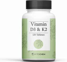Phytochem Vitamin D3 + K2 Tabletten vegan 120 Stück – Bild 1 von 1