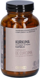 PHYTOMED Kurkuma mit Ingwer und Pfeffer Kapseln Bio Vegan 180 Stück – Bild 1 von 2