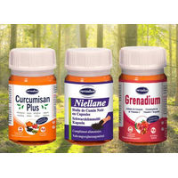 Produktbild von Phytomisan Immun Paket mit Kurkuma, Schwarzkümmelöl und Granatapfel als Kapseln