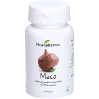 Produktbild von PHYTOPHARMA Maca Kapseln vegan vegetarisch laktosefrei und glutenfrei