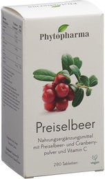 PHYTOPHARMA Preiselbeeren Tabletten vegan laktosefrei glutenfrei – Bild 1 von 1