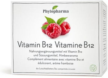 PHYTOPHARMA Vitamin B12 Lutschtabletten vegan laktosefrei glutenfrei 60 Stück – Bild 1 von 1
