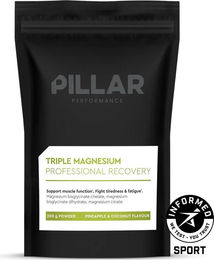 Pillar Performance Dreifach Magnesium Pulver Ananas-Kokos für Sportler vegan glutenfrei – Bild 1 von 4
