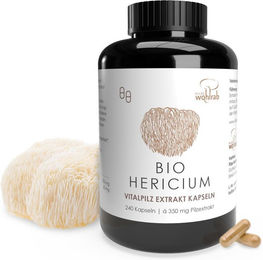 PILZEWOHLRAB Hericium Bio Extraktkapseln vegan glutenfrei laktosefrei – Bild 1 von 1