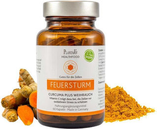 PlantaVis Curcuma plus Weihrauch Kapseln vegan mit standardisiertem Extrakt 60 Stück – Bild 1 von 1