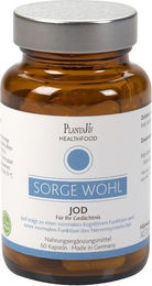PlantaVis Sorge Wohl Jod mit Kelp Braunalge Kapseln ohne Gelatine für Erwachsene 60 Stück – Bild 1 von 2